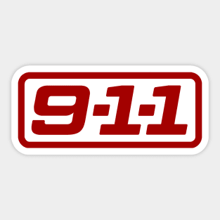 9-1-1 on FOX logo Sticker